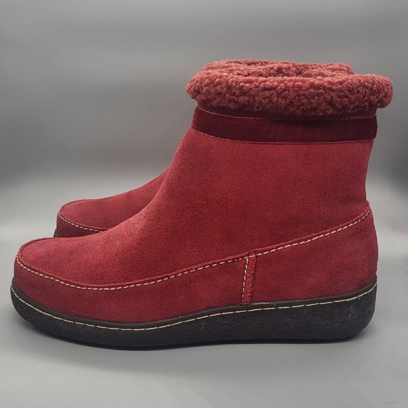 Land's End Suede Faux Fur Lined Booties - Picture 15 of 15